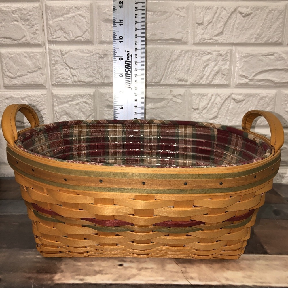 Longaberger 2001 Autumn Reflections Daily Blessings Basket October Park Plaid